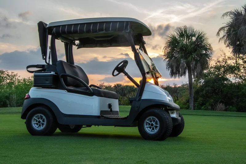 Manicured commercial lawn maintenance and golf course turf management